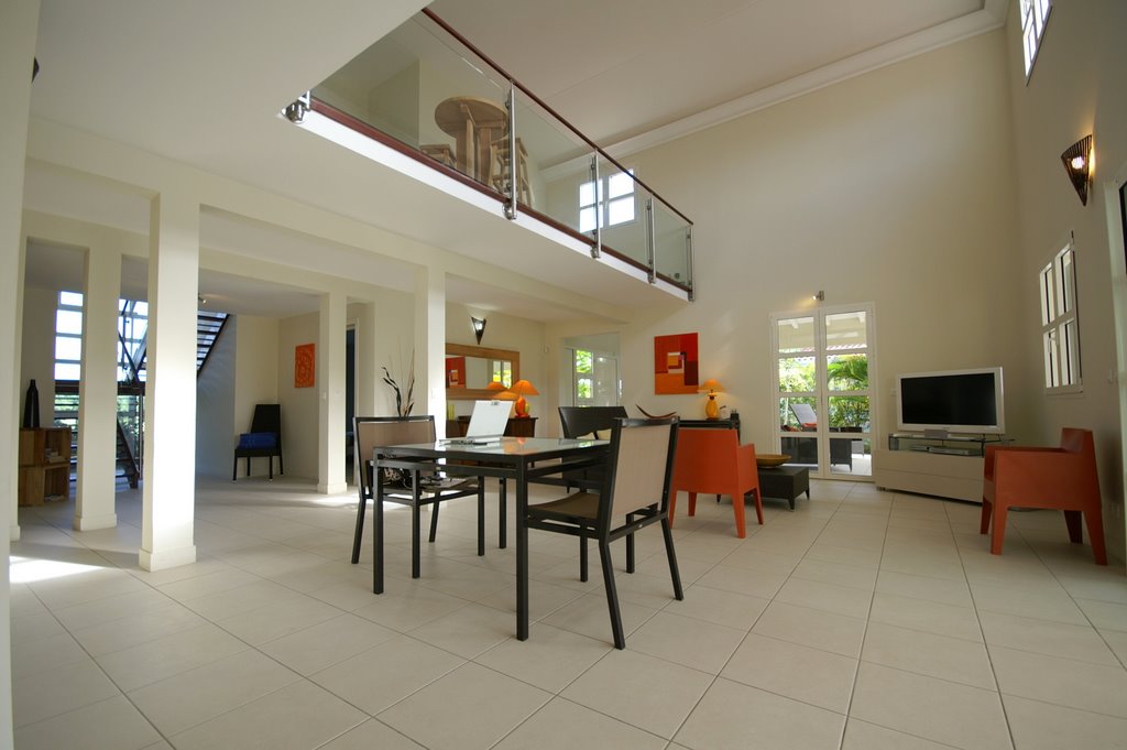 Salon intérieur de la location villa Guadeloupe