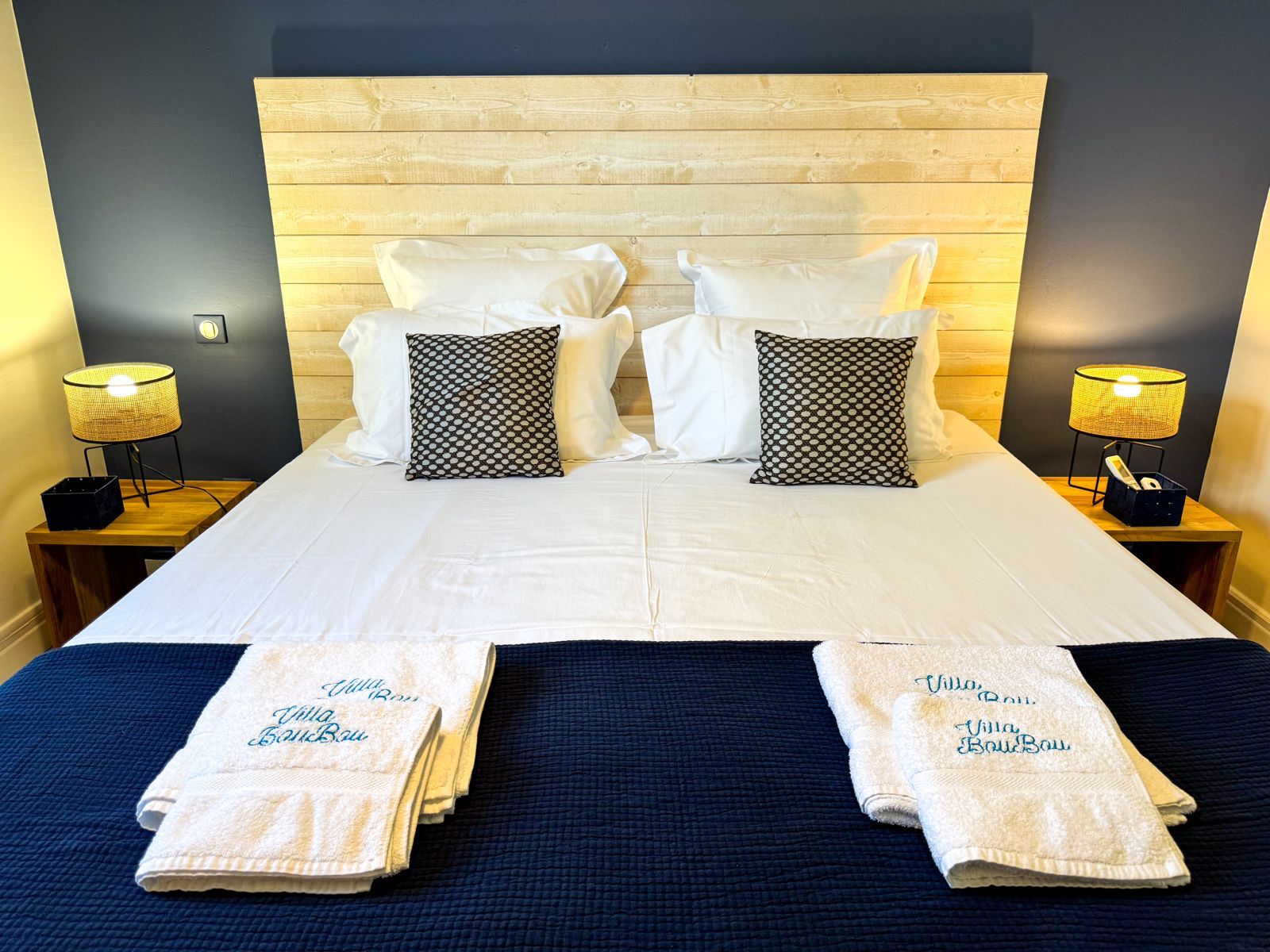 Une des 4 chambres de la villa en Guadeloupe Une des 4 chambres de la villa en Guadeloupe