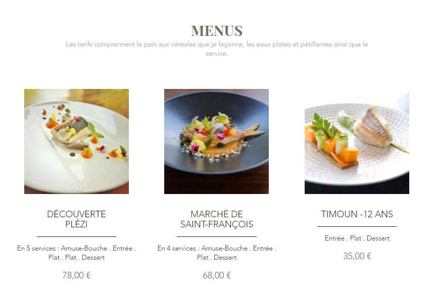 Exemple de menu