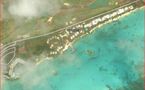 Vue aérienne de la Villa Boubou bord lagon