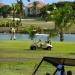 La villa Boubou vue du départ 18 du golf
